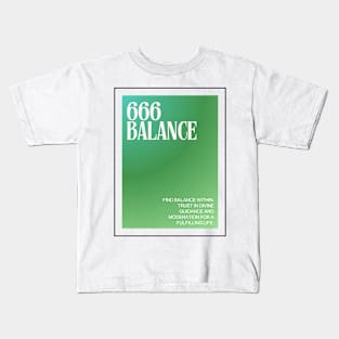 Angel Number 666: Balanced Essence Kids T-Shirt